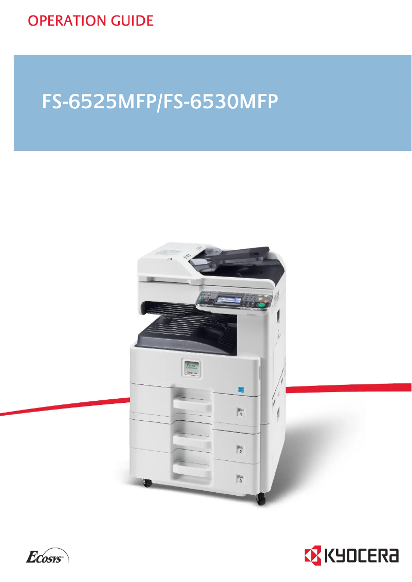 Image de la première page du manuel de l'appareil FS-6530MFP/KL3/FAX