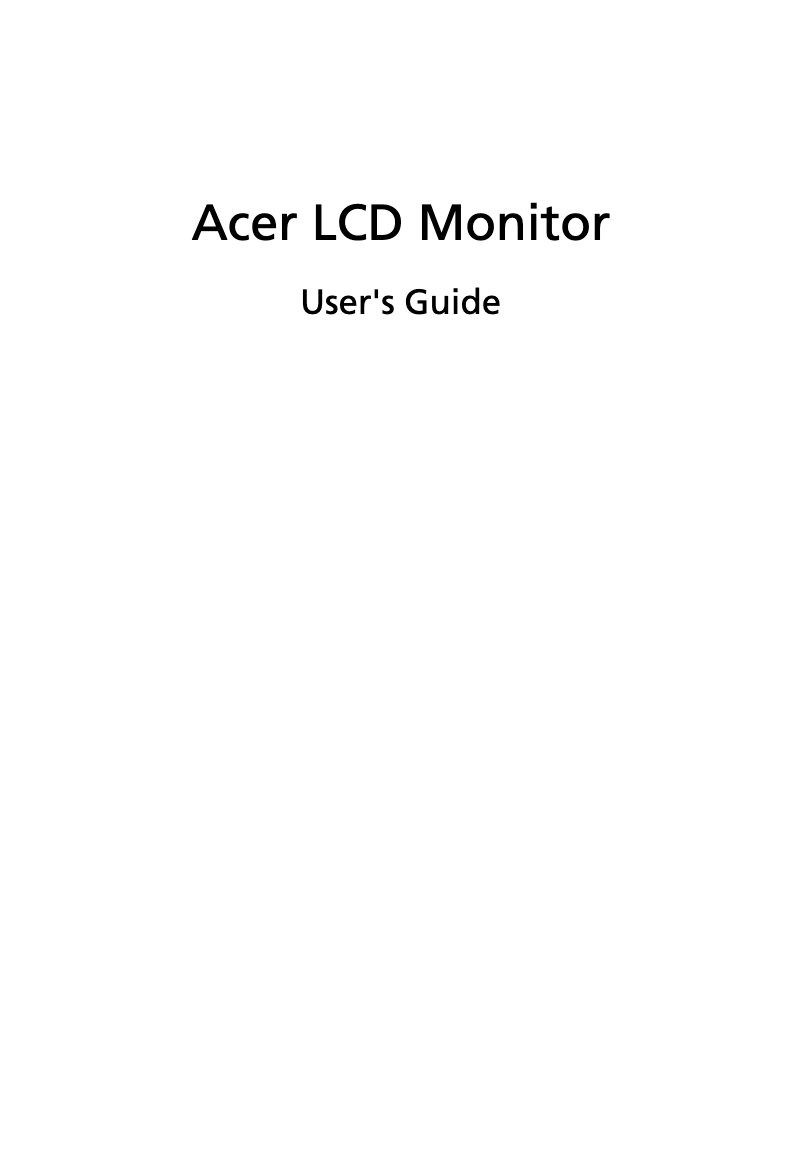 Page n°1 - Manuel utilisateur Acer V243HL
