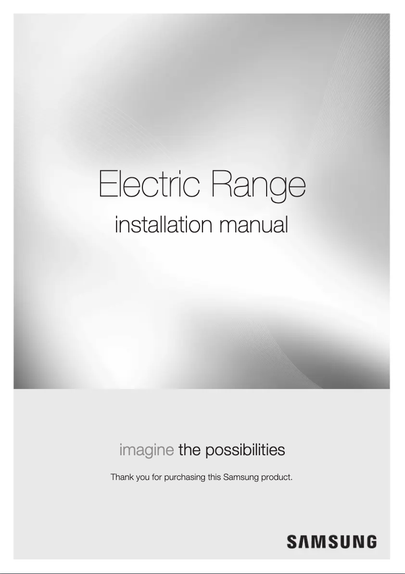Page 1 de la notice Guide d'installation Samsung NE58K9850WG