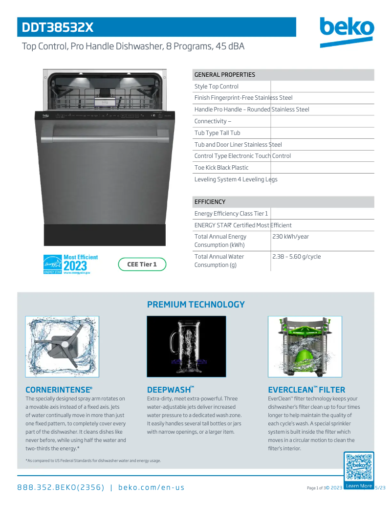 Image de la première page du manuel de l'appareil DDT38532X WS