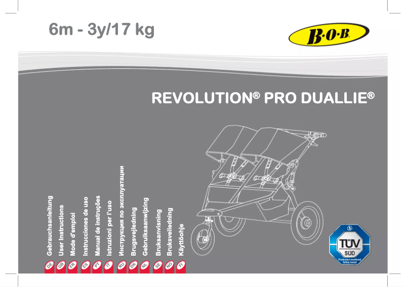 Page 1 de la notice Manuel utilisateur B.O.B. Revolution Pro Duallie