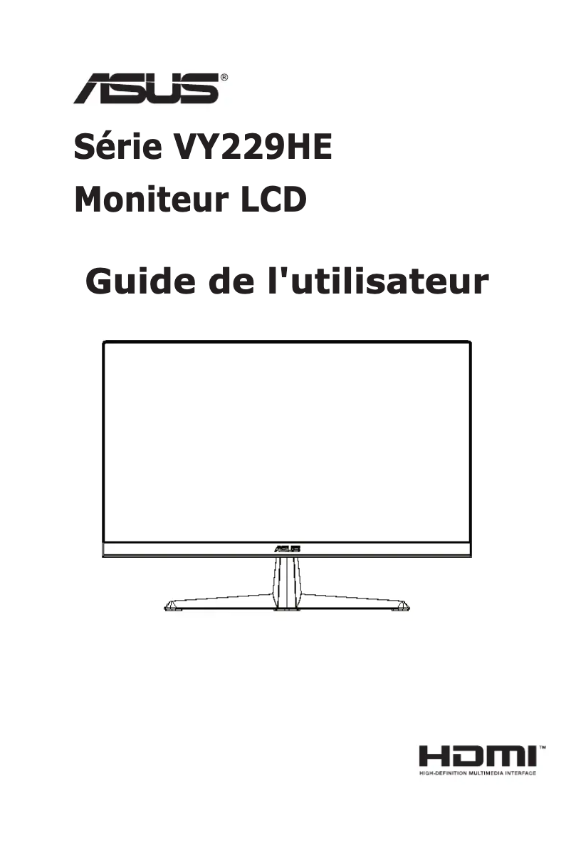 Page n°1 - Manuel utilisateur Asus VY229HE