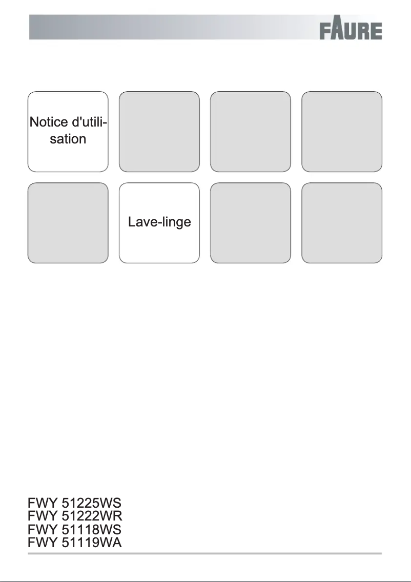 Page 1 de la notice Manuel utilisateur Faure FWY51222WR