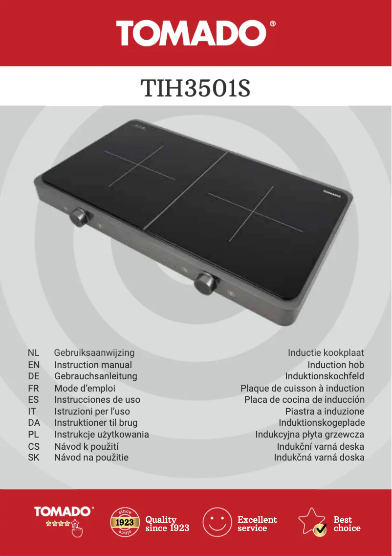 Page 1 de la notice Manuel utilisateur Tomado TIH3501S