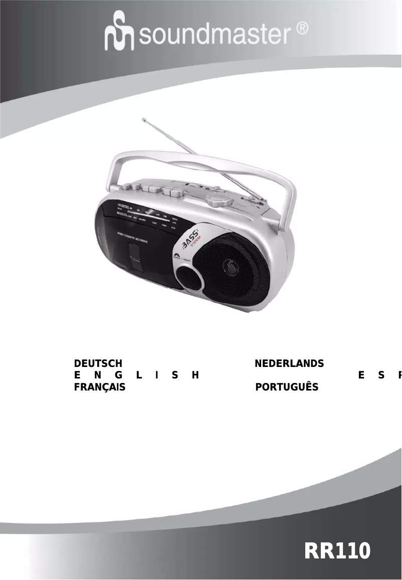 Page 1 de la notice Manuel utilisateur Soundmaster RR110