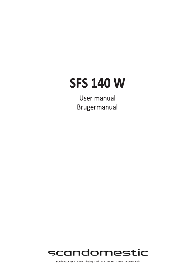 Image de la première page du manuel de l'appareil SFS 140 W