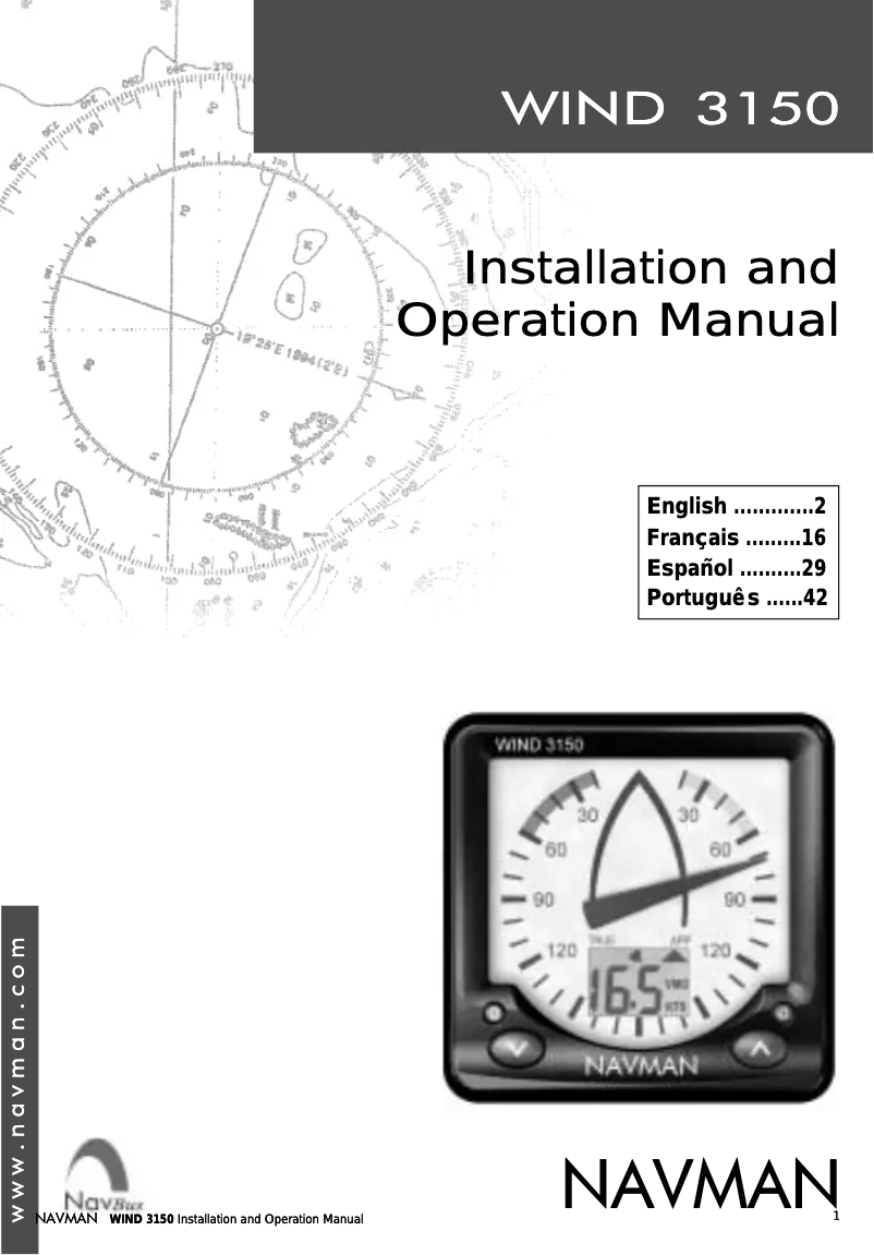 Page n°1 - Manuel utilisateur Navman Clubwind 3150
