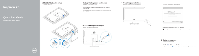 Image de la première page du manuel de l'appareil Inspiron 3045
