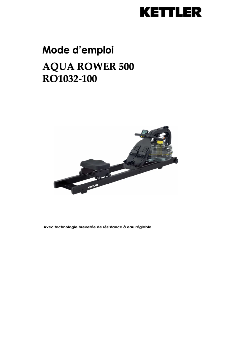 Página 1 del manual Manual de usuario Kettler AquaRower 500