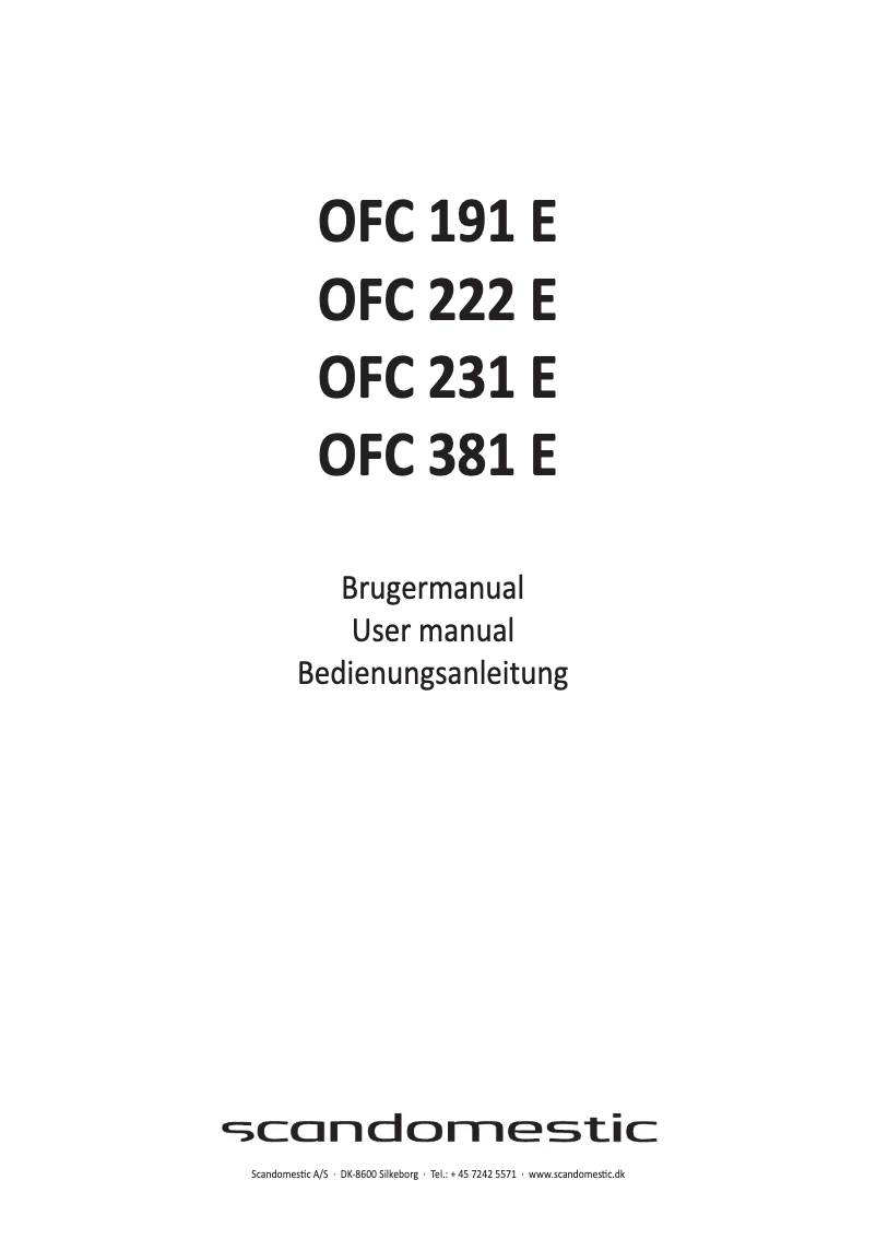 Image de la première page du manuel de l'appareil OFC 191 E