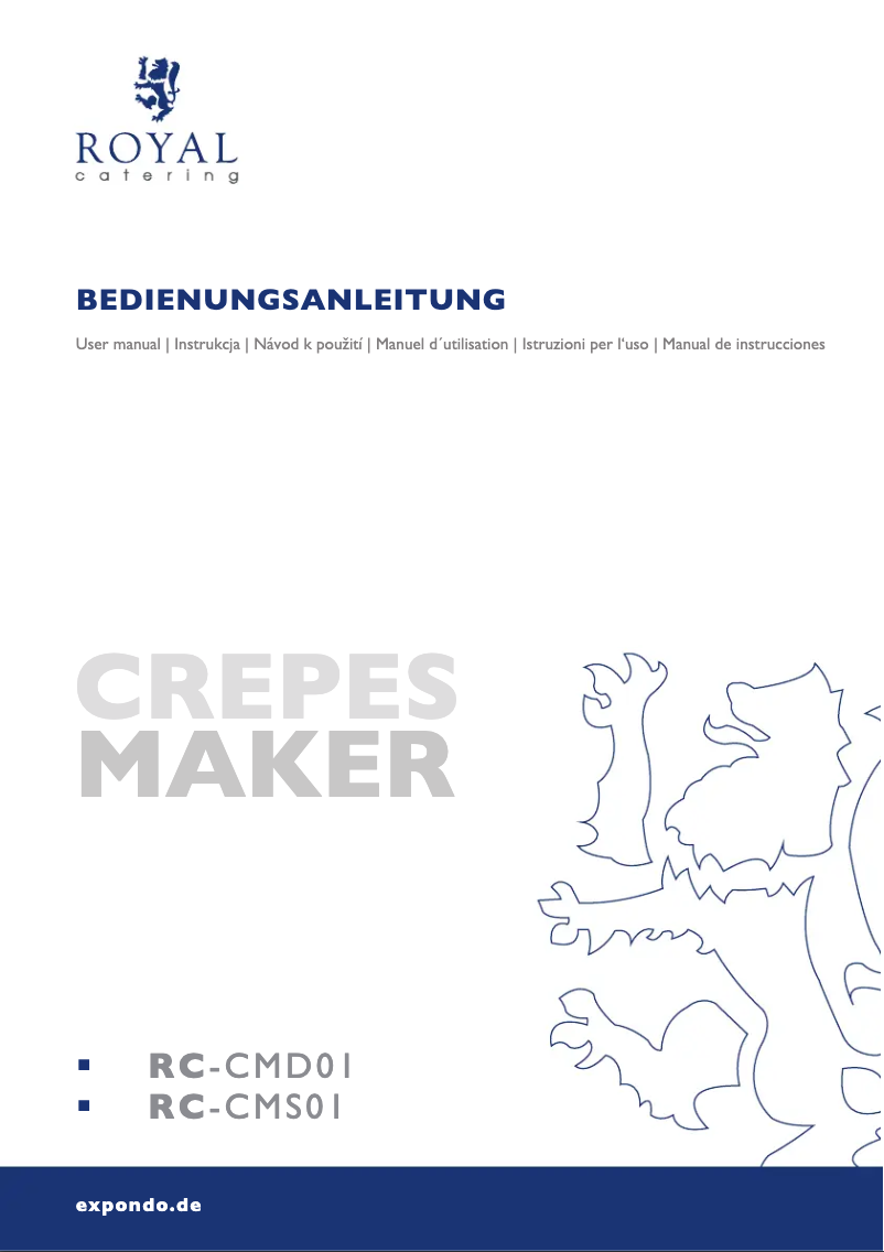 Image de la première page du manuel de l'appareil RC-CMD01