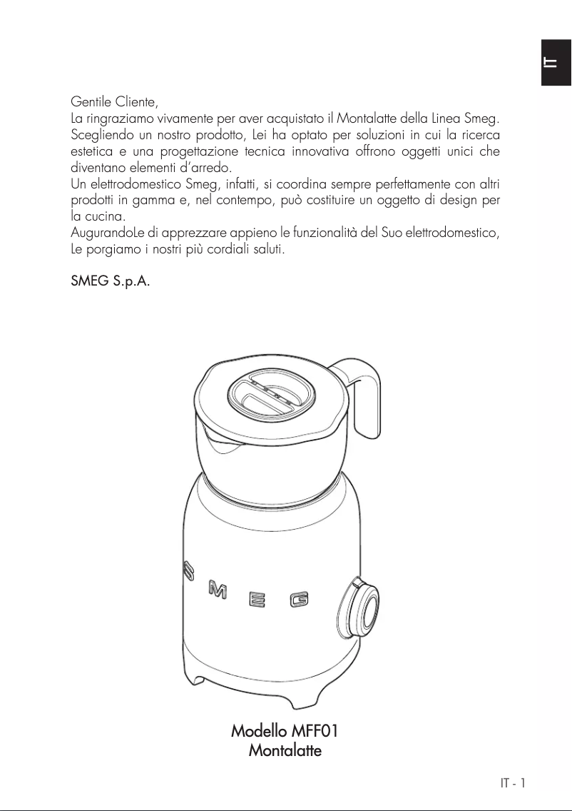 Image de la première page du manuel de l'appareil MFF01