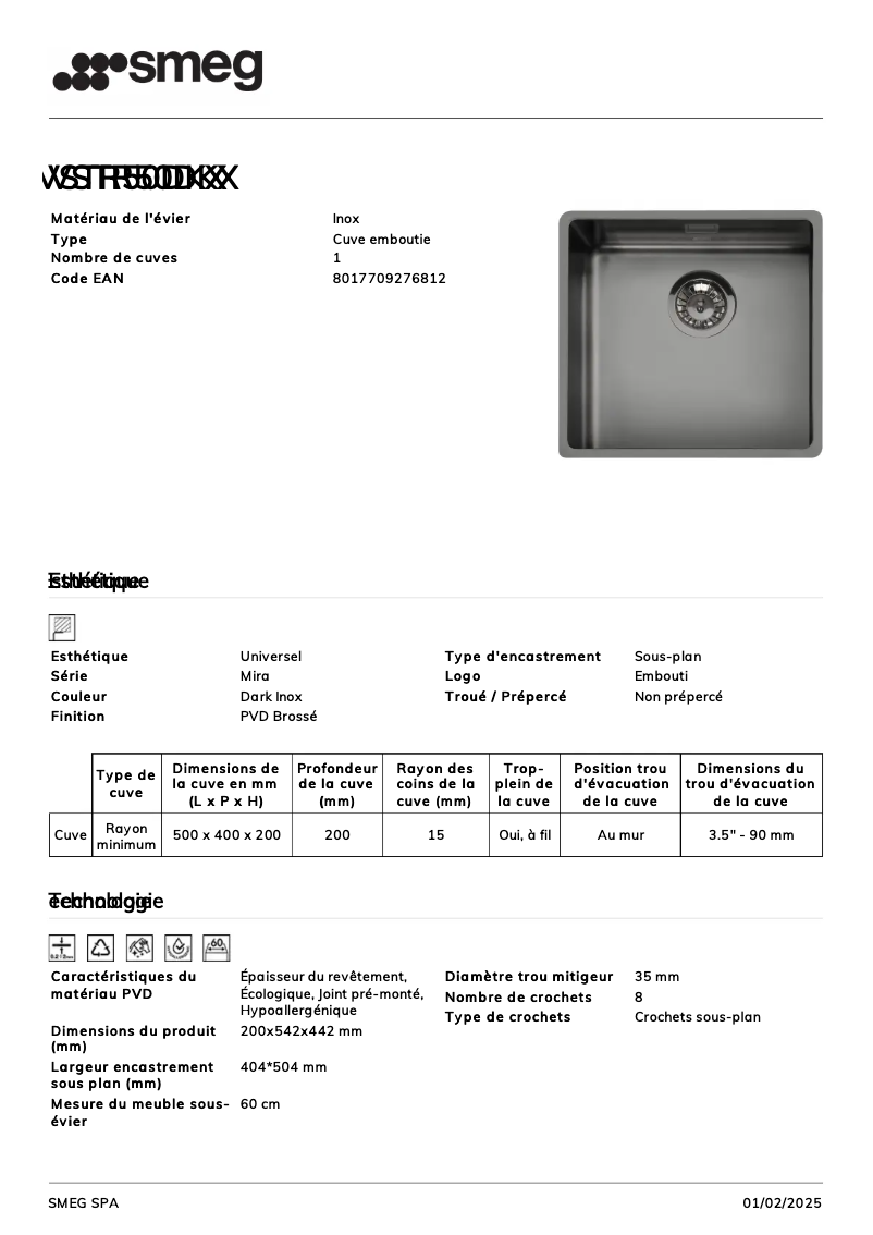 Página 1 del manual Manual de usuario Smeg VSTR50DKX