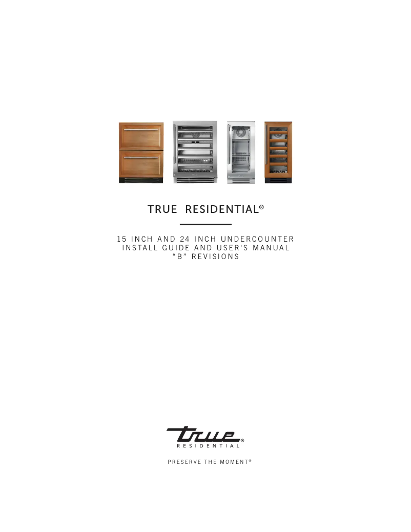 Page 1 de la notice Guide d'installation True TUR-24DD-R-SS-C