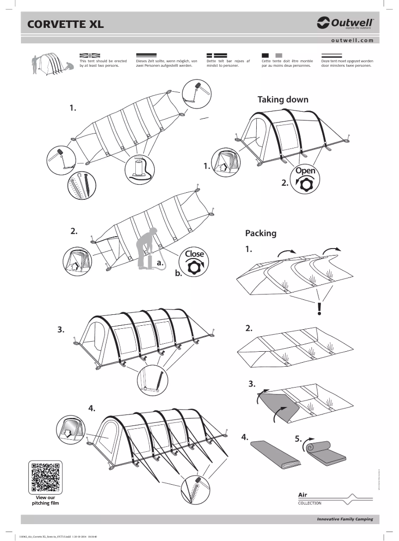 Página 1 del manual Manual de usuario Outwell Corvette XL