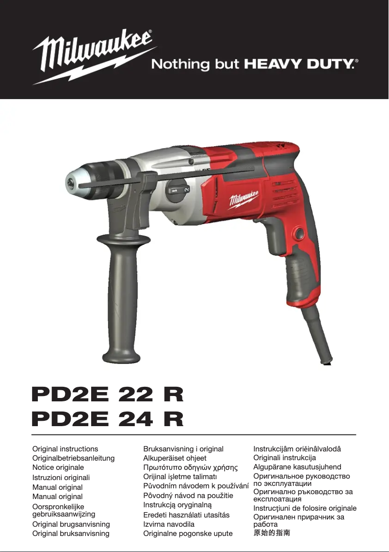 Page n°1 - Manuel utilisateur Milwaukee PD2E 24 R