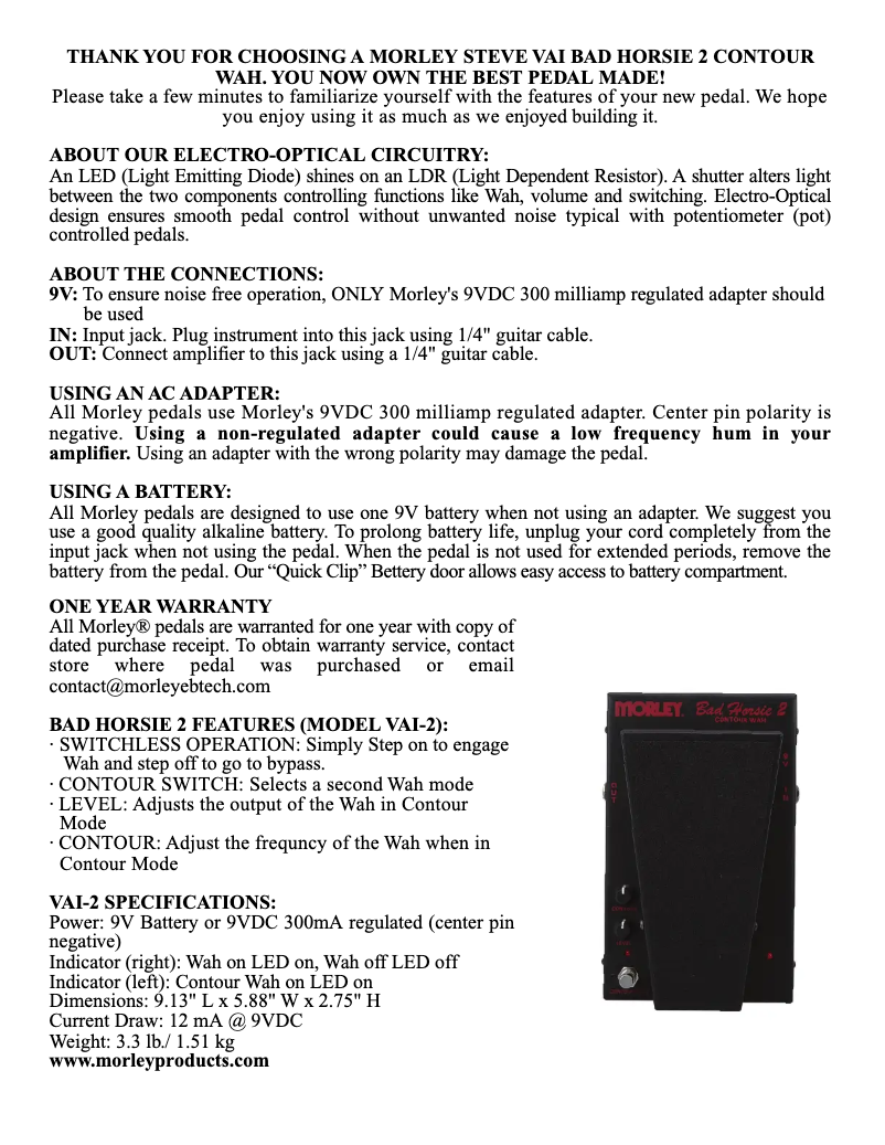 Image de la première page du manuel de l'appareil 20/20 Bad Horsie