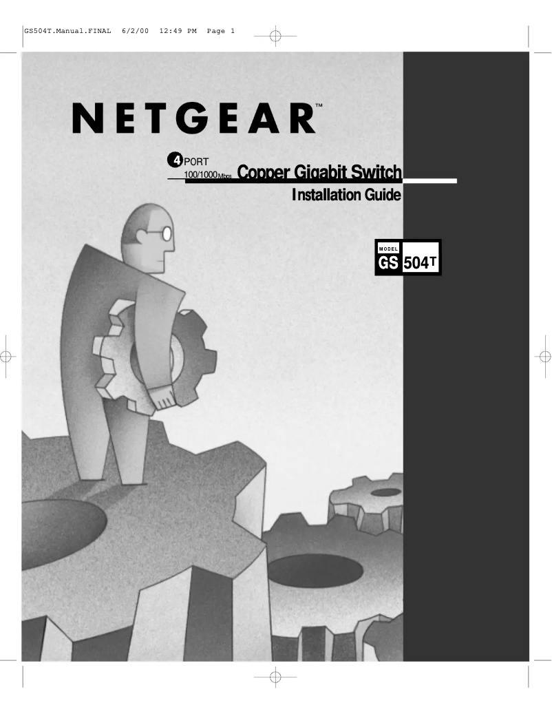Page n°1 - Guide d'installation Netgear GS504T