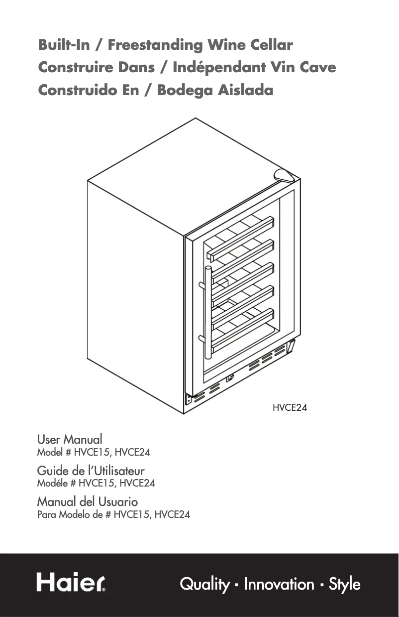 Page n°1 - Manuel utilisateur Haier HVCE15BBH