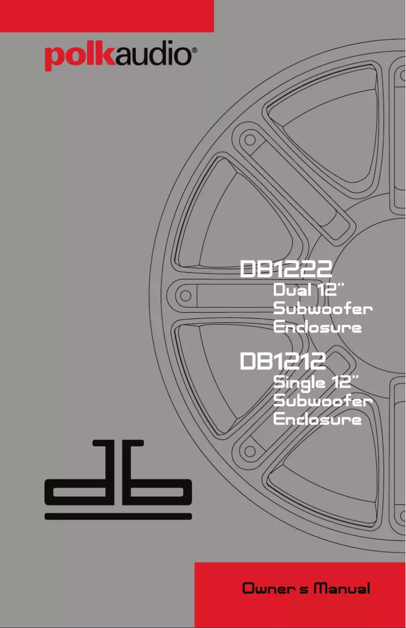 Page 1 de la notice Manuel utilisateur Polk DB1212