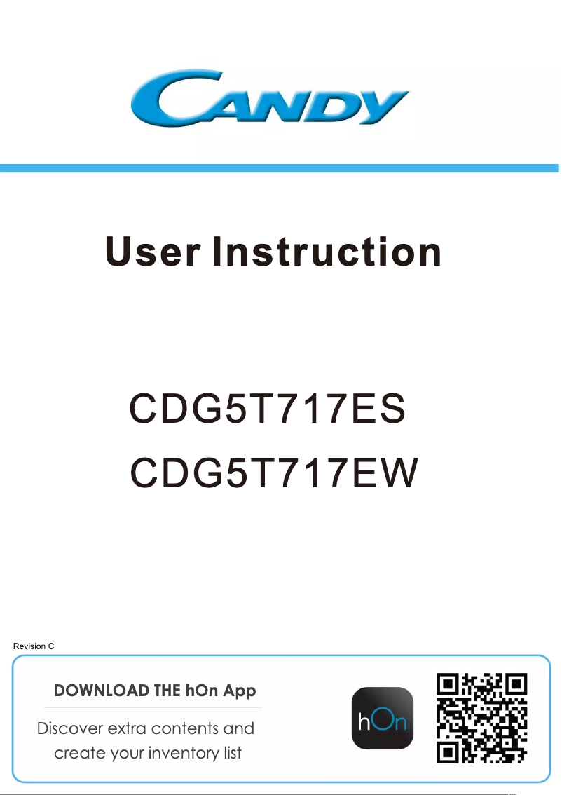 Page n°1 - Manuel utilisateur Candy CDG5T717EW
