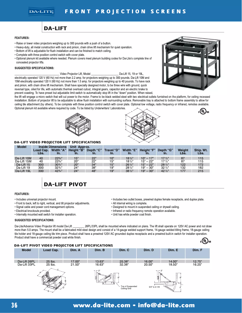 Image de la première page du manuel de l'appareil Da-Lift Pivot 26P