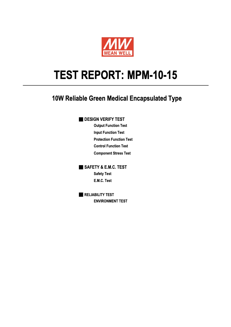 Image de la première page du manuel de l'appareil MPM-10-15