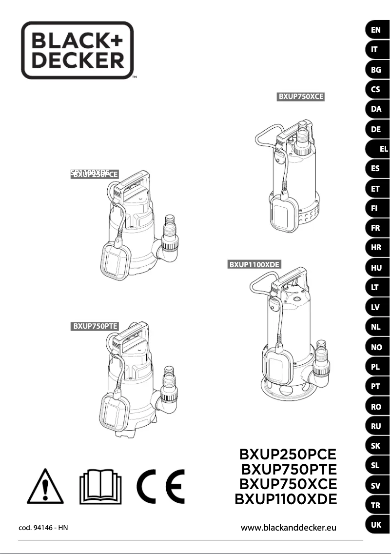 Page n°1 - Manuel utilisateur Black & Decker BXUP750XCE
