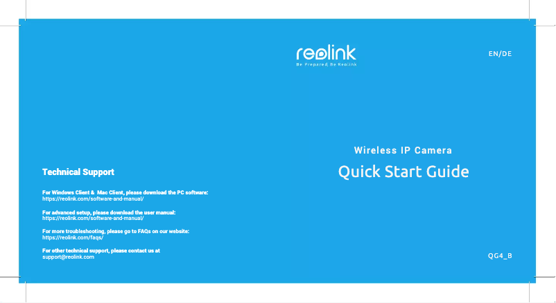 Page n°1 - Manuel utilisateur Reolink RLC-410W