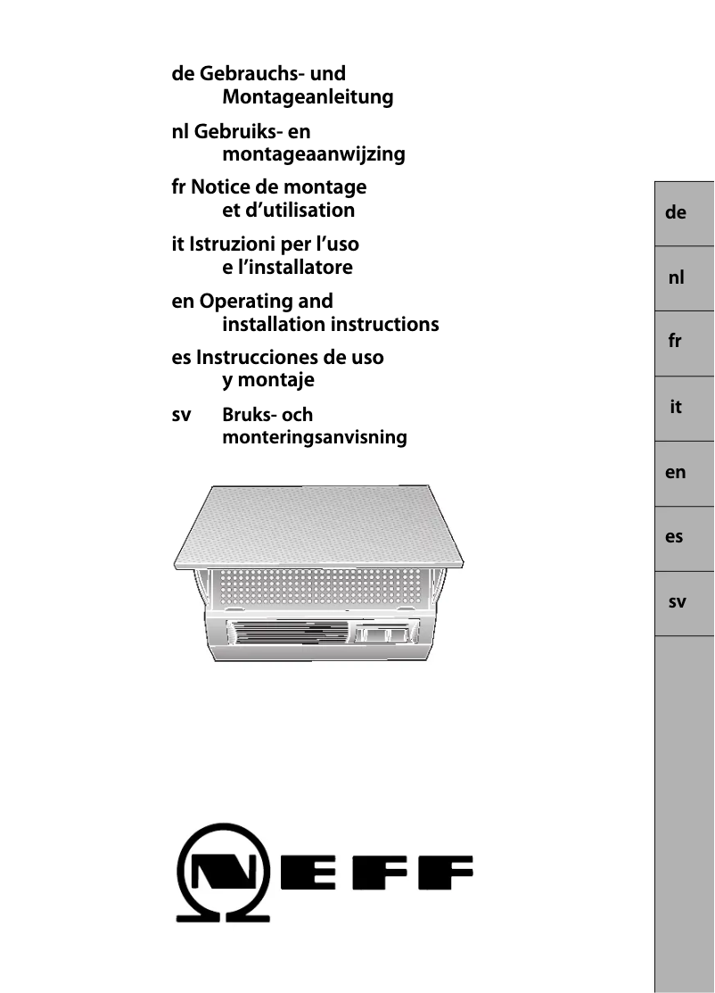 Page 1 de la notice Manuel utilisateur Neff D2654X0