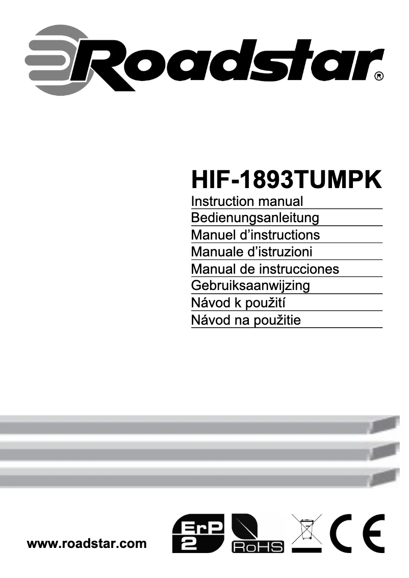 Image de la première page du manuel de l'appareil HIF-1893TUMPK