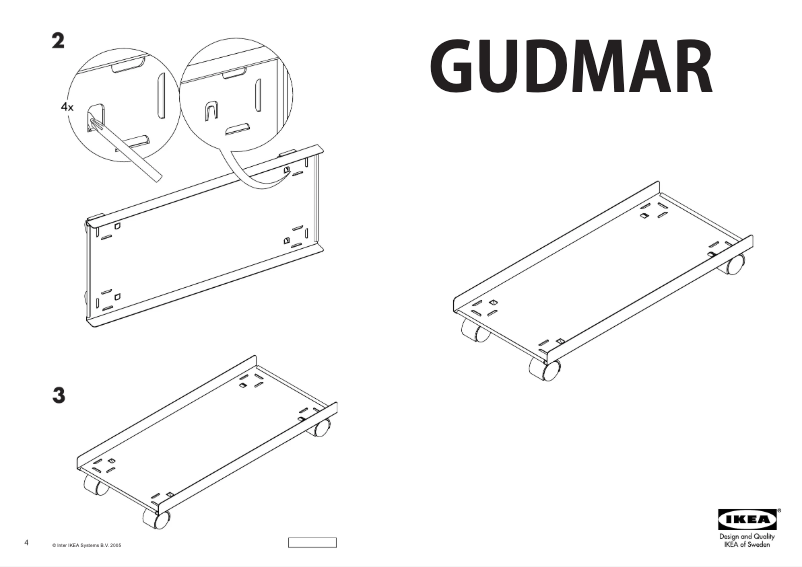 Page 1 de la notice Manuel utilisateur Ikea GUDMAR 102.458.32
