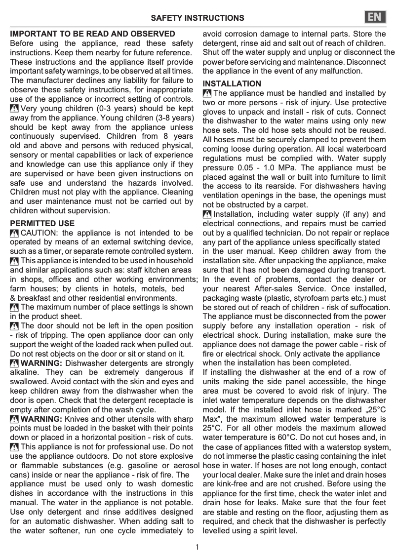 Page n°1 - Manuel utilisateur Hotpoint Ariston HFC 3C26 F X