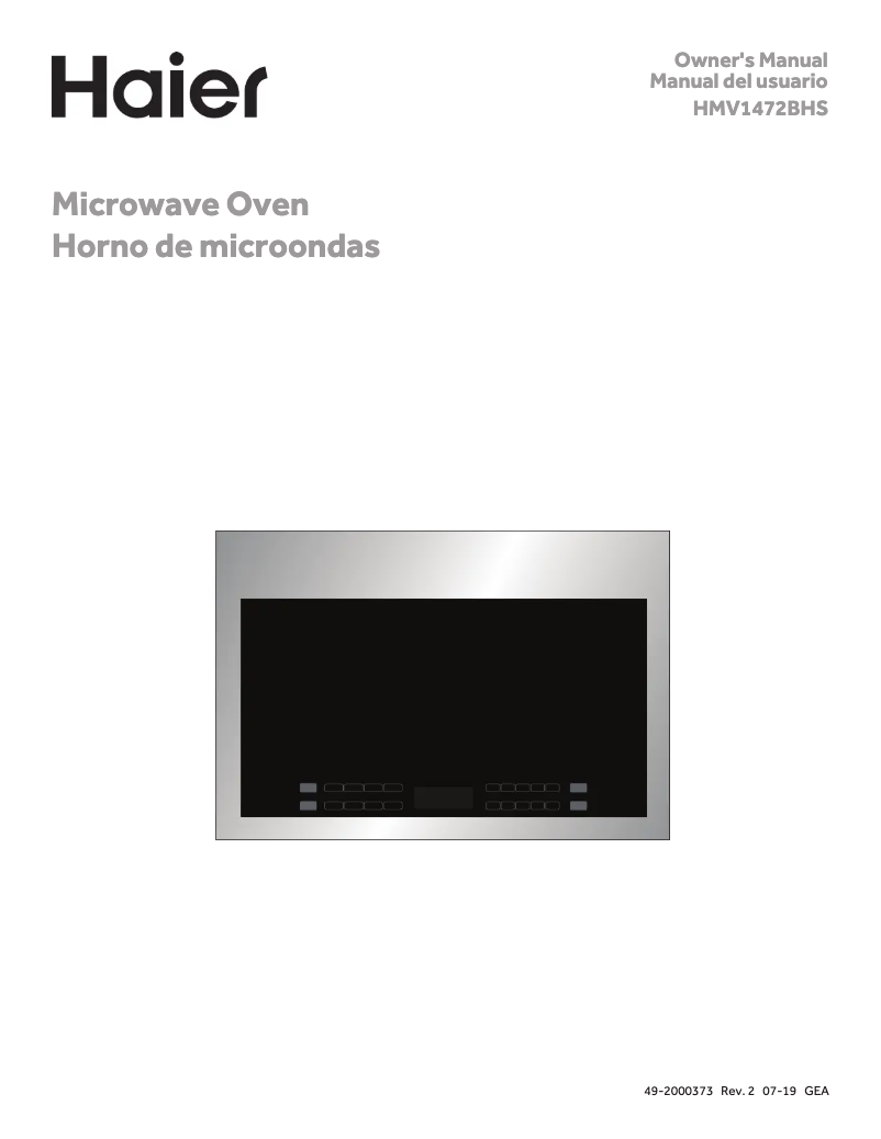 Image de la première page du manuel de l'appareil HMV1472BHS