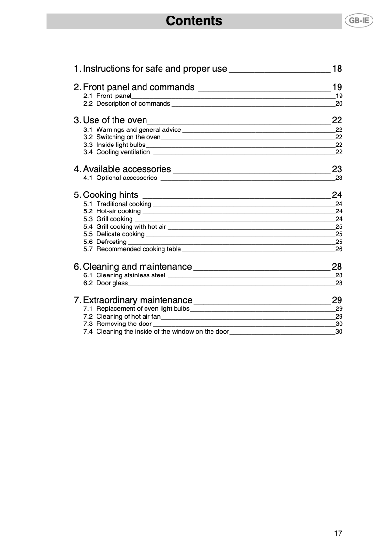 Page n°1 - Manuel utilisateur Smeg F 65