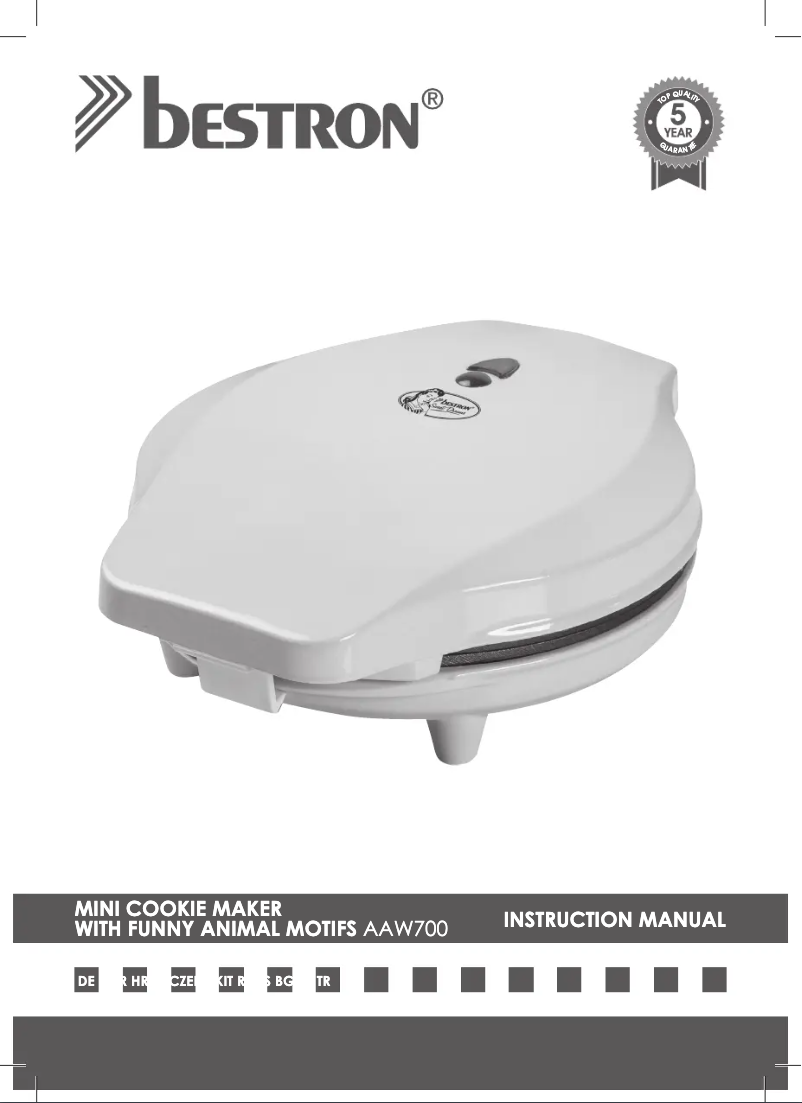 Page 1 de la notice Manuel utilisateur Bestron Sweet Dreams AAW700P