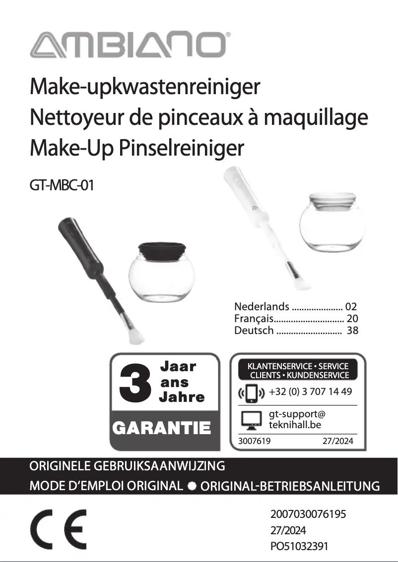 Page 1 de la notice Manuel utilisateur Ambiano GT-LMB-01