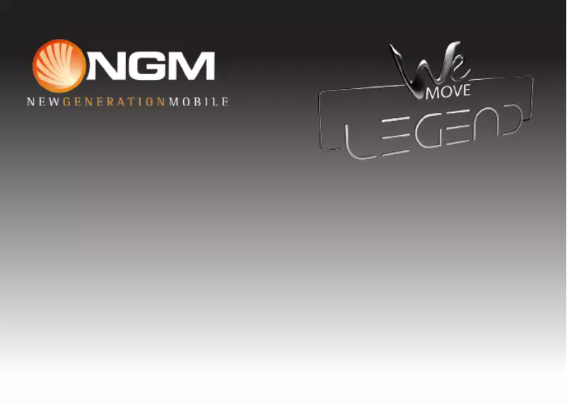 Page n°1 - Manuel utilisateur NGM WeMove Legend