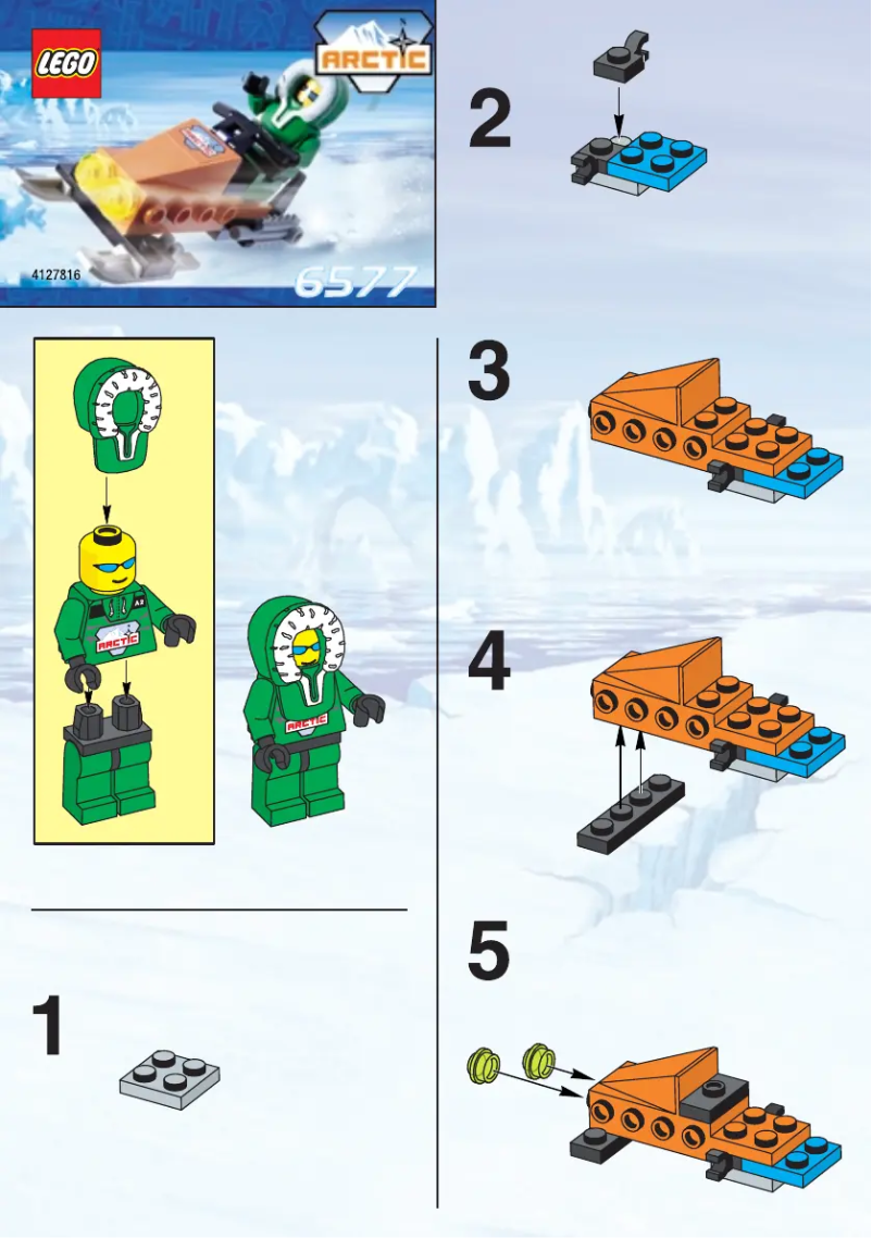 Page 1 de la notice Manuel utilisateur Lego Race Snow Scooter