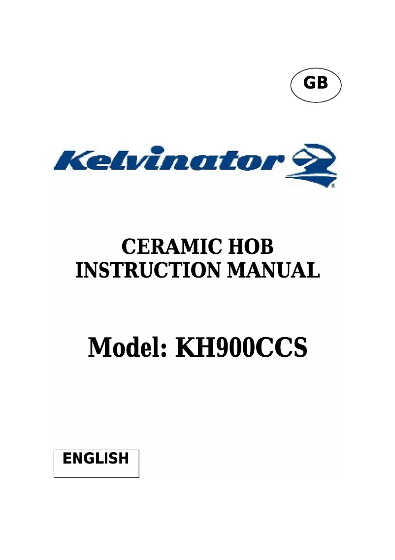 Page n°1 - Manuel utilisateur Kelvinator KH900CCS