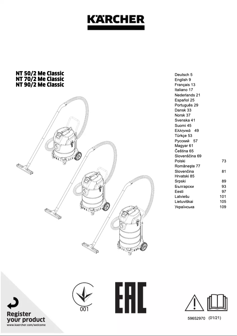 Image de la première page du manuel de l'appareil NT 50/2 Me Classic