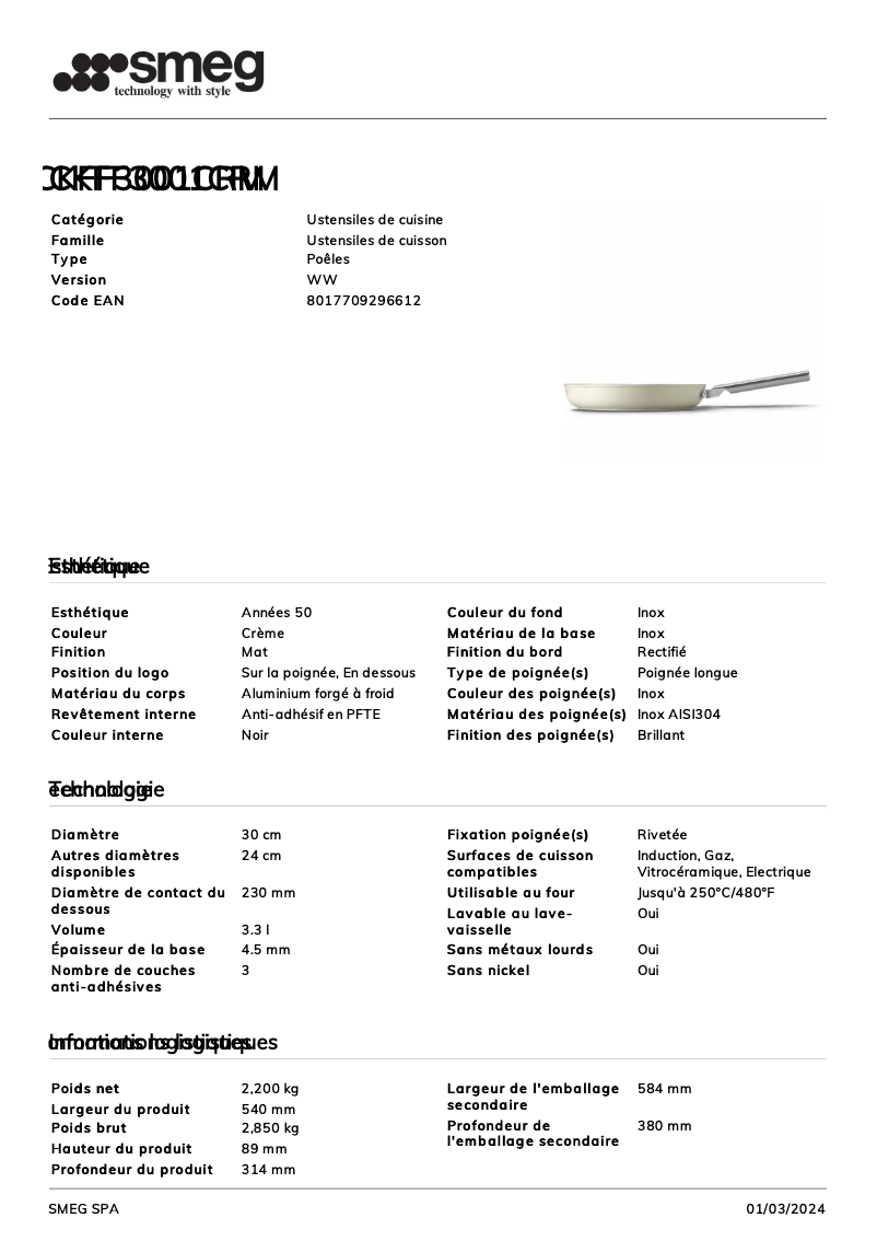 Image de la première page du manuel de l'appareil CKFF3001CRM