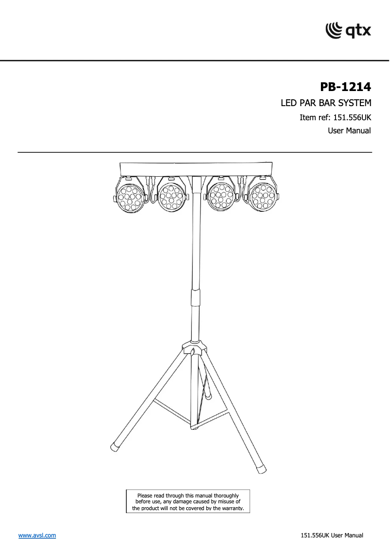 Page 1 de la notice Manuel utilisateur Qtx PB-1214