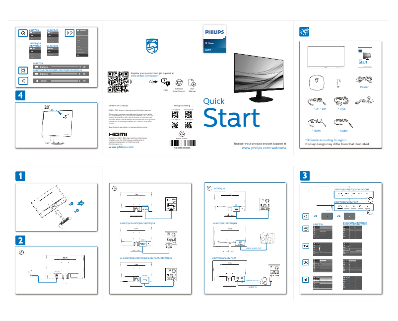 Image de la première page du manuel de l'appareil 243V7QJAW