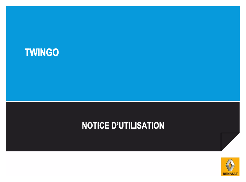 Page 1 de la notice Manuel utilisateur Renault Twingo (2015)