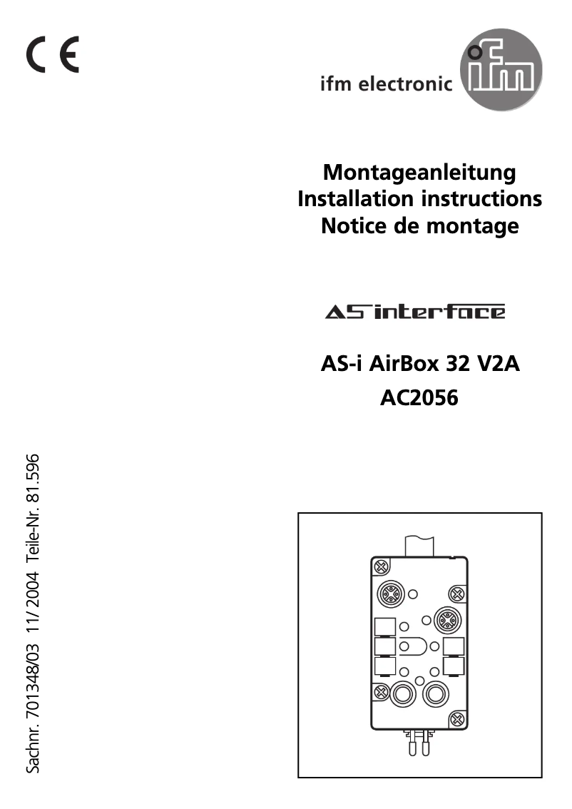 Image de la première page du manuel de l'appareil AC2056