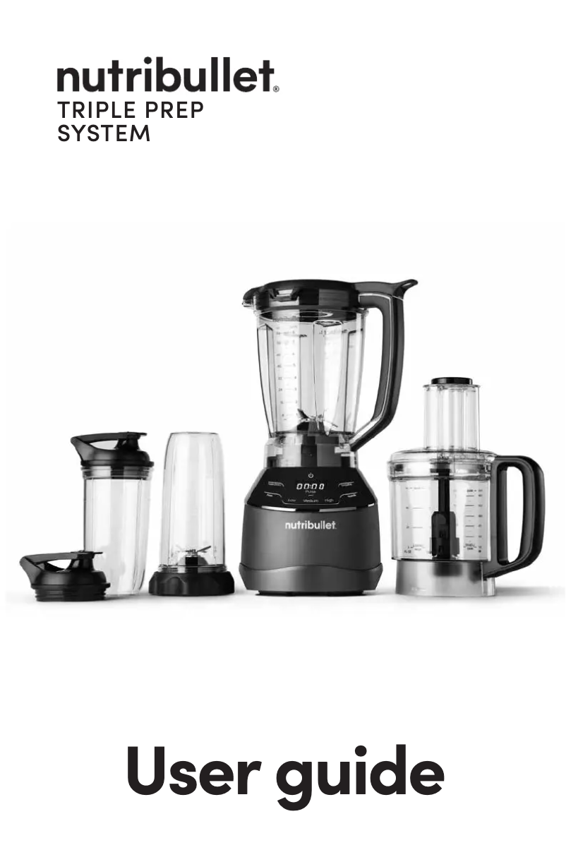 Page 1 de la notice Manuel utilisateur NutriBullet Triple Prep System