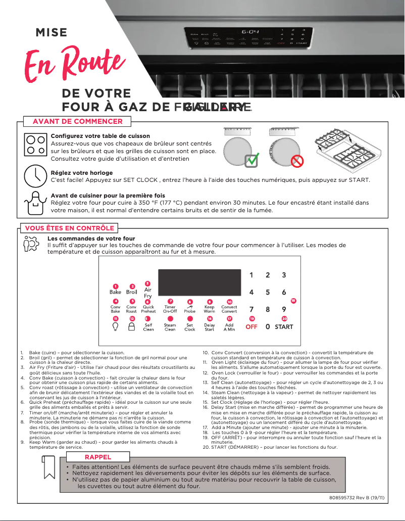 Page n°1 - Manuel utilisateur Frigidaire GCRG3060AD