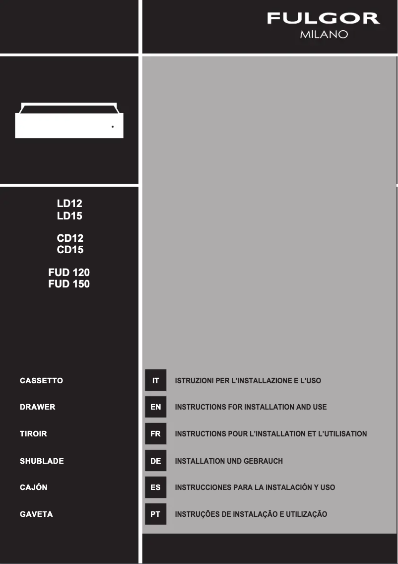 Page n°1 - Manuel utilisateur Fulgor Milano FUD 150 MBK