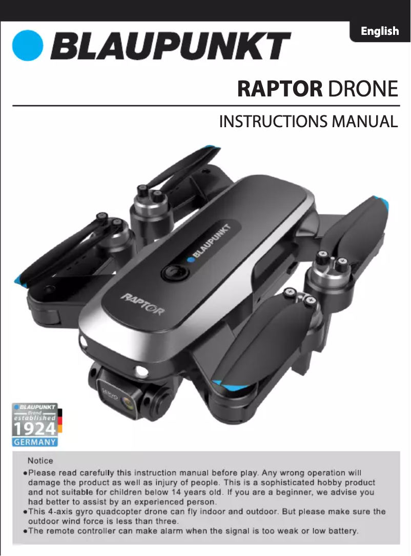 Page n°1 - Manuel utilisateur Blaupunkt RAPTOR